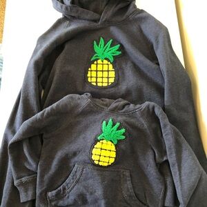 Hanna Anderson Pineapple Hoodie - Navy size 3 and size 14-16